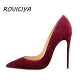 Red 12 cm extreme high heels pointed toe shallow women shoes Women Pumps Wedding Party Woman Shoes RM003