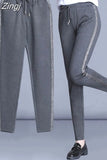 Pants Women Side-stripe Lace-up Harem Slim All-match Womens Soft Leisure Spring Trendy Ulzzang Simple Hot Sale Basic