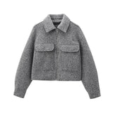 Women's Fashioned Clip Pocket With Long Sleeve Jacket Jacket In Fall 2025