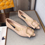 Shoes Children's New Spring 2025 Sharp-Pointed Light-Mouthed Single-Shoe Red Wedding Shoes Mother Soft-Soled Bean