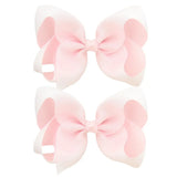 4'' Cute Solid Grosgrain Ribbon Bowknot Hair Clips For Girls Handmade Hairpins Barrettes Headwear Kids Hair