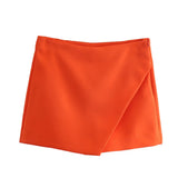Summer New Women's High Waist Asymmetric Casual Pants Multi-Color Skirt Pants For A Long