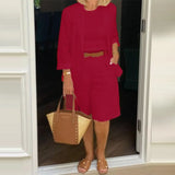 Women Solid Lapel Long Cardigan + Pockets Shorts Suits Elegant Ladies Loose Two Piece Sets New Casual OffcieCotton Linen