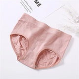 Seamless Panties Female Middle Waist Underwear Physiological Pants Crotch Cotton Briefs Honeycomb Embossed Warm