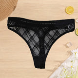 Lace Panties Women Sexy FINETOO Low Waist Underwear Women Mesh Hollow Out Briefs Female Underpants Geometric