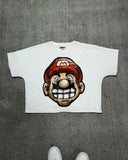 Version Simple Minority Design Cartoon Long Printed Cotton T-Shirt Men's Hip-Hop Harajuku Y2k Loose Couple Blouse 211-0-Outfit