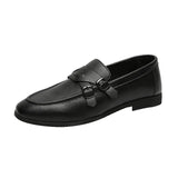Zingj Dou Dou Shoes Men's Leather Shoes Business Casual Leather Shoes Male Korean Version Personality Punk Wind Lazy Man Shoes