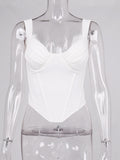 Quality Summer Corset Top Y2k Women 2023 New Arrivals White Top V Neck Sexy Female Crop Top For Party Club