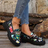 British Wind Black Leather Shoes Women 2025 Summer New Thick Soles Pedal French Lefu
