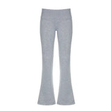 Fashion Trend Pure Color Spicy Girls Low Waist Hip Base Wide Leg Leisure Trumpet Trousers 2024 New