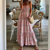 Spot 2025 Summer New Female Fashion Sexy Print Bohemian Slip