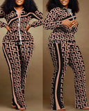 Autumn And Winter Independent Station Printing Trend Fashion Women's Wear 2-Piece Set From