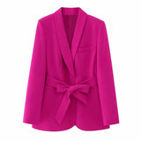 Women's Dress French Belt Dress Small Suit Jacket + Casual