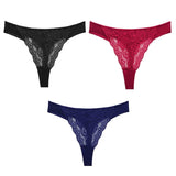 Sexy Lace G String Women's Thong Low-Waist Female Underpant Hollow Out Breathable Cotton Seamless G-String Underwear