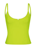 Women Sleeveless Strap Camis Crop Tops O-Neck Skinny Y2K Lace Bow Patchwork Tank Slim Fit Mini Vest Summer