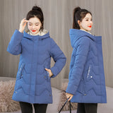 2021 Winter Women Jacket Long Hooded Cotton Padded Female Coat High Quality Warm Basic Outwear Parkas Women