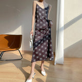 And Summer New Women's Satin Silk French Style Sexy Fashion Invisible Zipper Design Refreshing Breathable Suspender