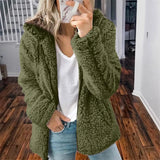new women's hooded woolen fleece autumn and winter