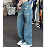 Vintage Washed Ripped Boyfriend JeansOutfit