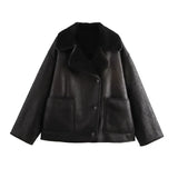 2025 New Women's Fashion Casual Temperament Collar Button Double-Sided Coat