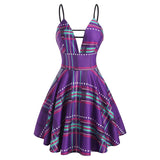 Sexy Plaid Spaghetti Strap Women Dress Gothic Vintage Casual Female Streetwear Vacation Fashion Party Sundress Mini