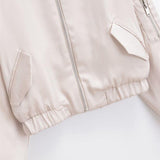 Fall 2025 Pilot Jacket Heavy Industry Zip Loose Waist Jacket Flip Pocket Long-Sleeved