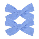 Lovely Baby Solid Hair Bows With Clip Bowknot Hair Clips Headwear Children Cute Cotton Hairpins Barrettes Hair