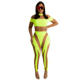 Color Rompers Women Sexy Sheer Mesh See Through Skinny Jumpsuits 2022 Summer Sleeveless Night Club Party One Piece