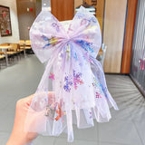 Girls Beautiful Chiffon Bow Print Flower Strawberry Hairpins Headband Kids Sweet Hair Decorate Clip Fashion Hair