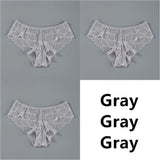 Sexy Women Lace Panties Underwear Seamless Transparent Panties Thongs Low Waist Hollow Briefs Solid Female Panty