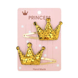 Sequins Cartoon Love Heart Crown Hair Clips for Girls Handmade Boutique Hairpins Baby Clips Kids Hair Accessories