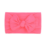 New Cotton Solid Baby Headband For Cute Girls Kid Wide Bow Knot Turban Elastic Hairbands Handmade Headwear Hair
