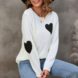 And Winter New Round Collar Solid Color Small Love Jacket Loose Sweater Knitted Shirt