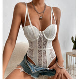 New Hot-Selling Sexy Lace Patchwork Niche Street Spice Style Jumpsuit In