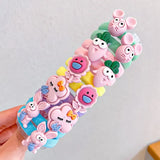 Girls Rubber Band Elastic Hair Bands Rainbow Cartoon Character Fruits Flower Headwear Girl Cute Sweet Hair