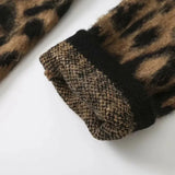 Leopard Print Knitted Cardigan-Outfit