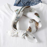Square Silk Scarf Women Fashion Print Small Neck Scarfs Office Lady Hair Band Foulard Hand Kerchief Female Bandana