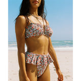 Sexy Bikinis Women Swimwear High Waist Biquini Set Shoulder Ruffle Bathing Suit Beachwear Push Up Swimming