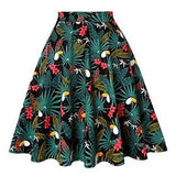 Autumn Pleated Skirts 2021 Womans Saias Midi Faldas 50s 1950s Vintage Women Big Swing Housewife Rockabilly Party