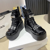 Cos Boots Punk Windy Bottom Martin Boots Belt Buckle Knight Short Boots Teling Stylish Short