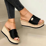 Women's Shoes Slippers 2025 New Thick Bottom Slope Heel Fashion Wish Sandals
