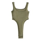 Zingj Trend Women's Wear Square Neckline Vest One-Piece Suit Slim Sexual Feeling Waist Spicy Girl Bottom