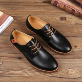 Zingj 2251 Young And Middle-Aged British Leather Shoes Beef Tendon Bottom Men's Shoes Flat Large Spot Quick