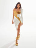 Autumn And Winter New Sleeves Hot Dress Three-Dimensional Flower Bag Tight-Up Fashion Dinner Dress