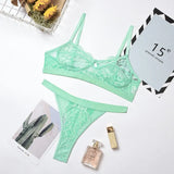 Lace Lingerie Women's Underwear Set Sexy Lace Erotic Lingerie Set Female Underwear Set Lace Bra Panties Underwear