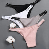 Panties Cotton Briefs Female Underpants Sexy Thong Pantys Underwear Solid Color Intimates Lingerie For Women