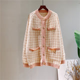 Short Cardigan Knitted Sweater Autumn Winter Long Sleeve o-neck Jumper Cardigans Casual Streetwear Fashion Pull Femme