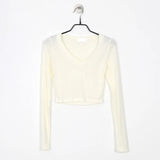 Slim High Quality Plain T Shirt Women Cotton Elastic Summer Female Crop Top Long Sleeve Sexy Thin T-shirt See