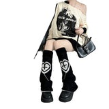 Zingj And Winter Double-Sided Knit Pile Pile Socks Sweet Girl Love Cross Leg Set Show Thin Warm Y2k Subculture-Outfit