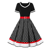 Vintage Floral Pleated Dresses 40s 50s 60s Ladies 3XL 4XL Women High Waist Pinup Elegant Rockabilly Dresses with